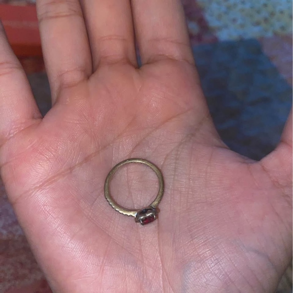 Pandora Elevated Heart Ring Red - image 3